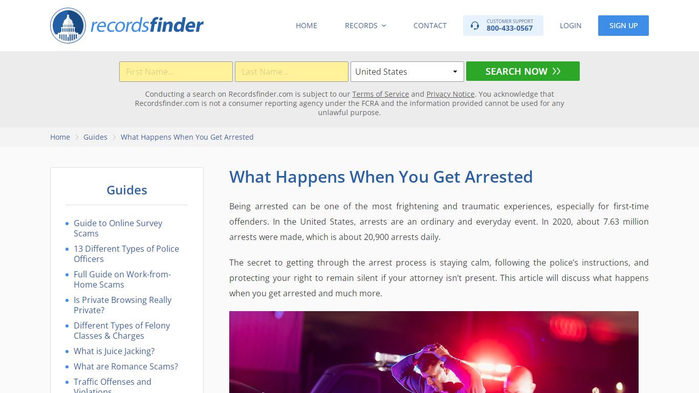 What Happens When And If You Get Arrested - RecordsFinder